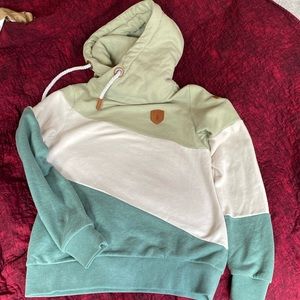 Wanakome tri colour Hoodie Sweatshirt (S)